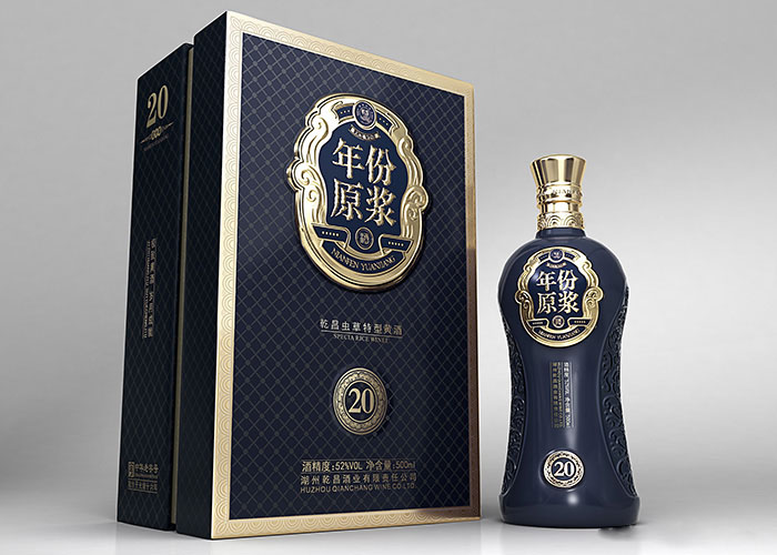 年份原漿酒盒設計