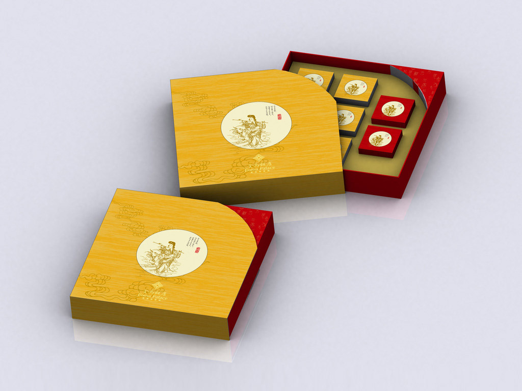 精美木质月饼盒设计