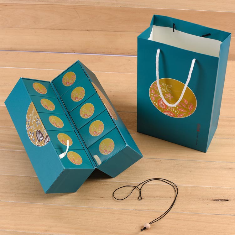 彩色中国风月饼盒设计定制