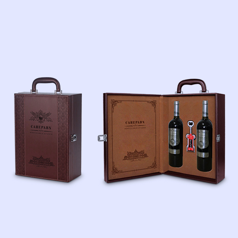 高档红酒皮盒礼盒包装设计