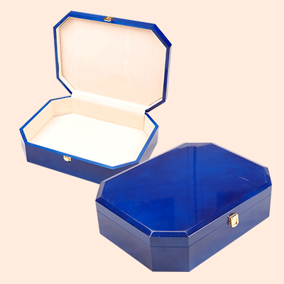 寶藍珠寶收納盒木盒
