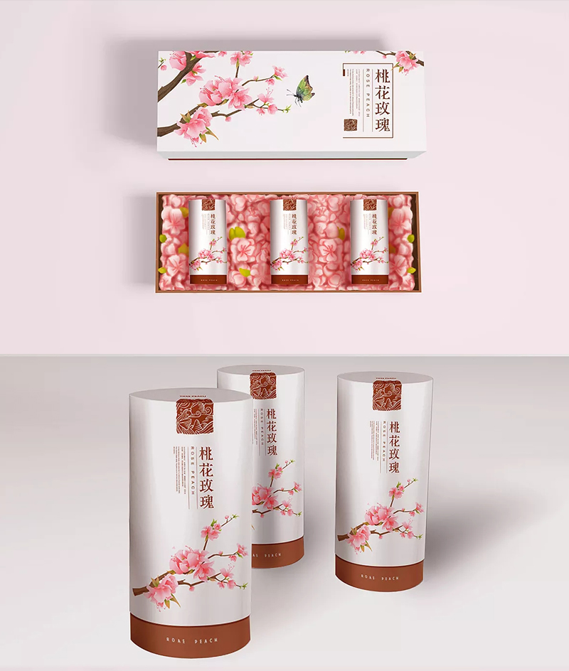 桃花玫瑰茶包装