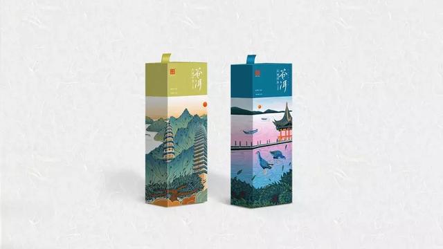 插畫風(fēng)精致年輕化普洱茶禮盒包裝設(shè)計制作