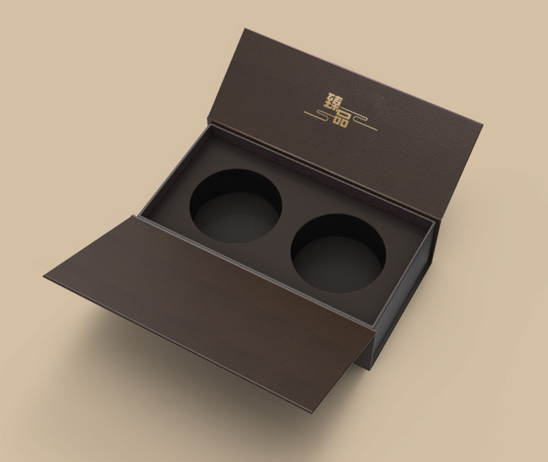 窑砂盏包装礼盒,精装陶瓷包装盒设计定制