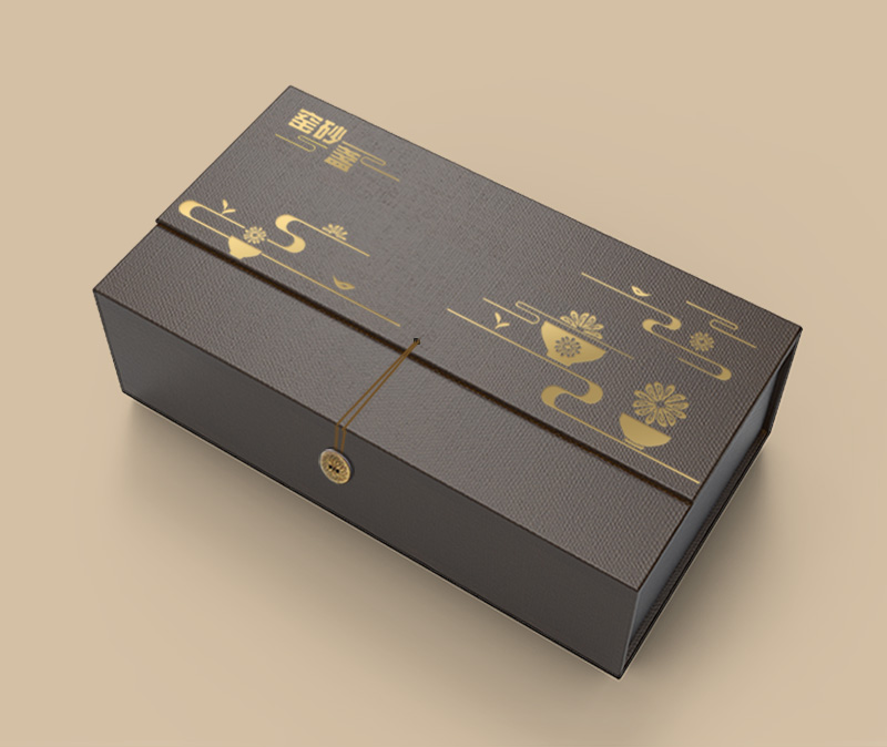 窑砂盏包装礼盒,精装陶瓷包装盒设计定制