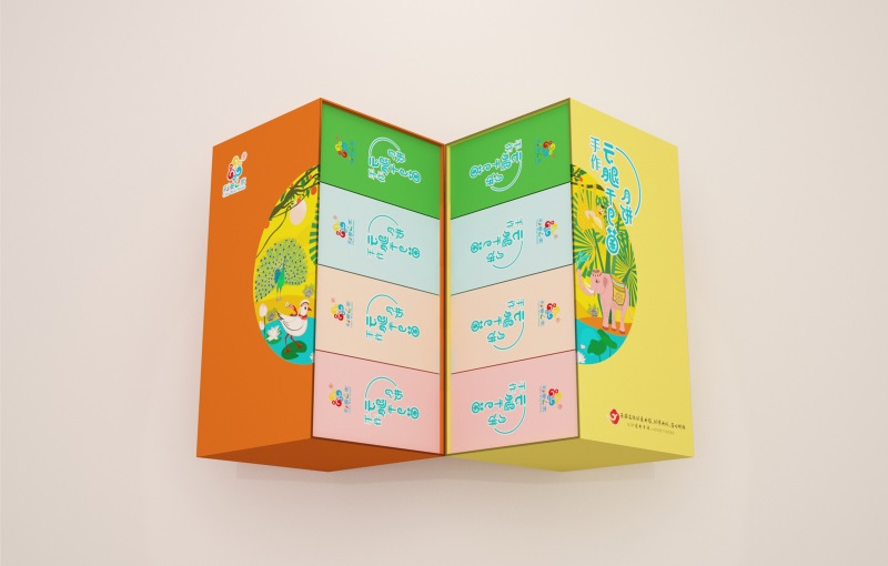 新國風異形對開盒型，半圓對圖月餅盒月餅包裝盒設計定制