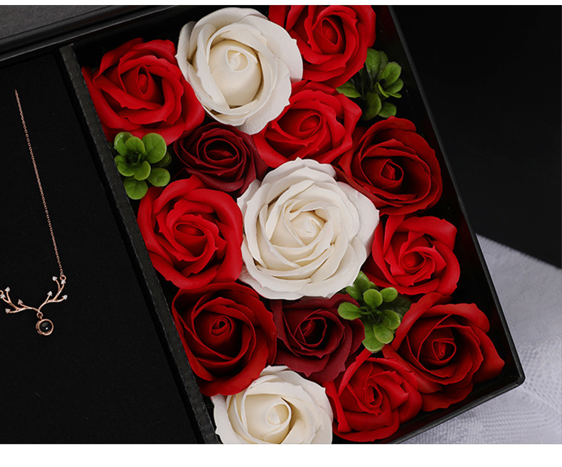 节日惊喜鲜花礼品盒定制永生花盒包装婚庆伴手礼开窗玫瑰花礼盒