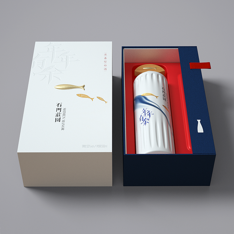 白酒创意中国风礼盒设计