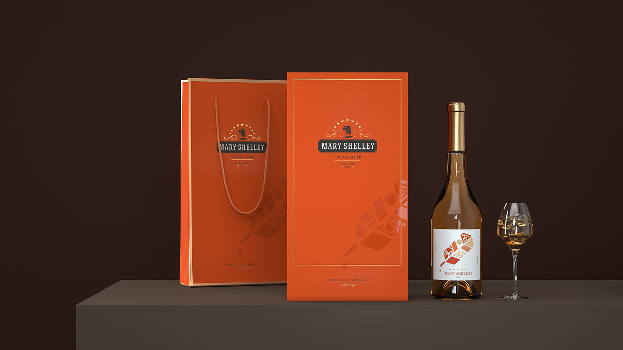 葡萄酒禮盒平面包裝設計