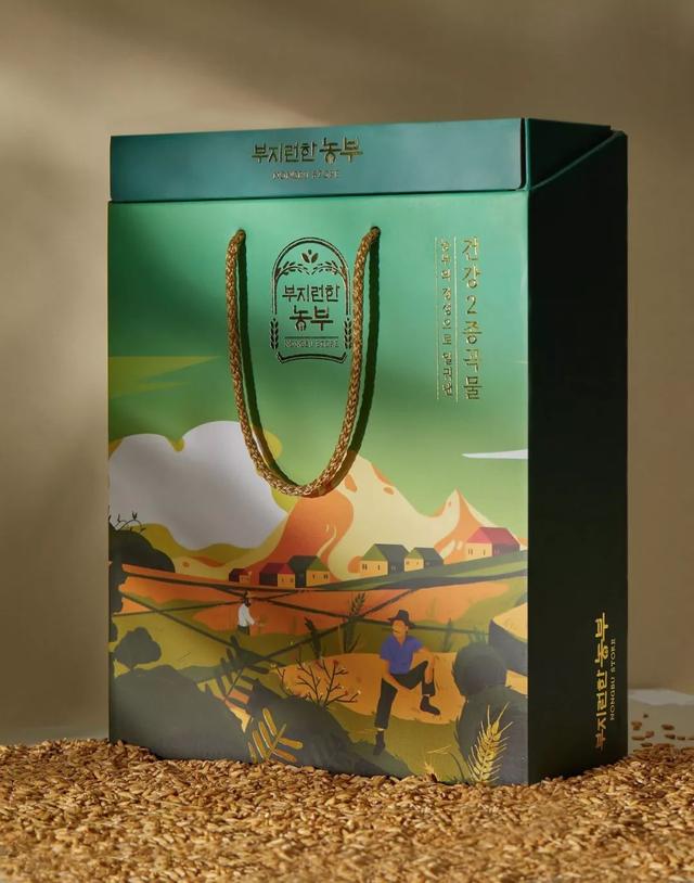 家里常吃的大米變成了禮品，包裝設(shè)計(jì)也是搖身一變