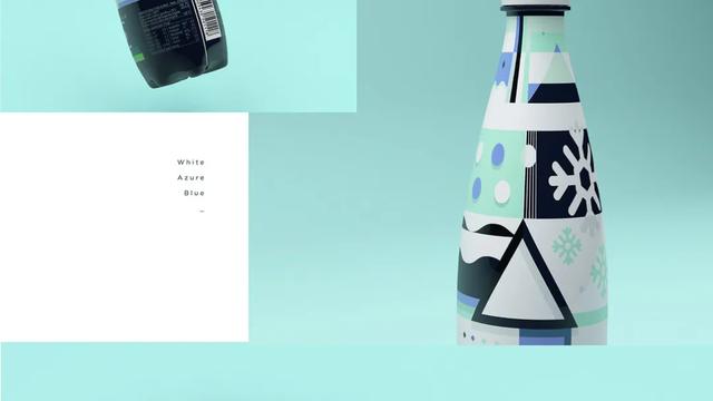 提高幾個(gè)檔次的礦泉水，用幾何圖形包裝，不多說就是貴！