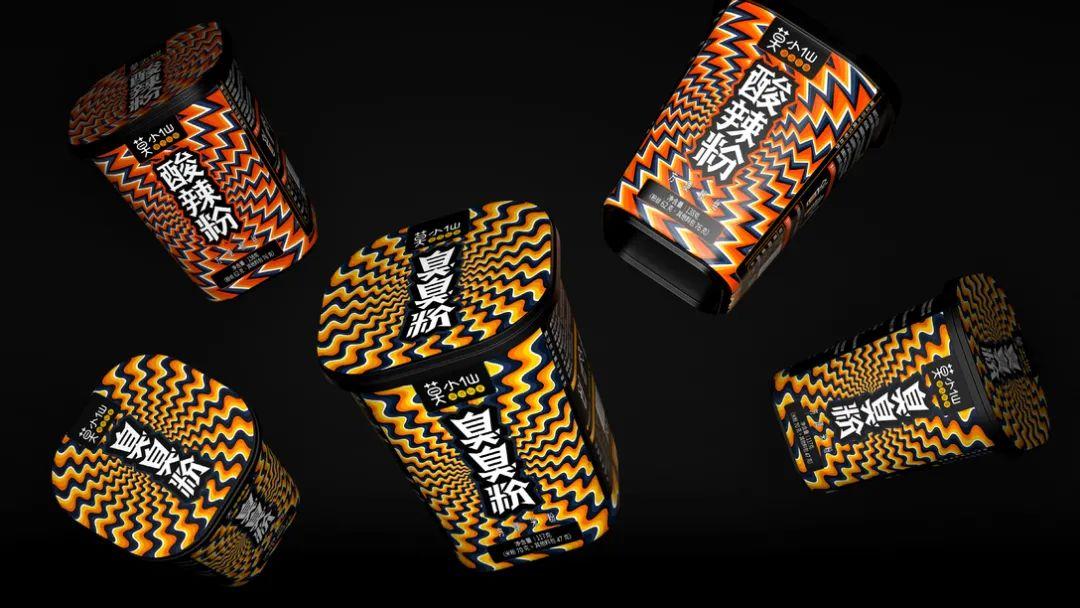 这样的速食面条包装设计,有点酷