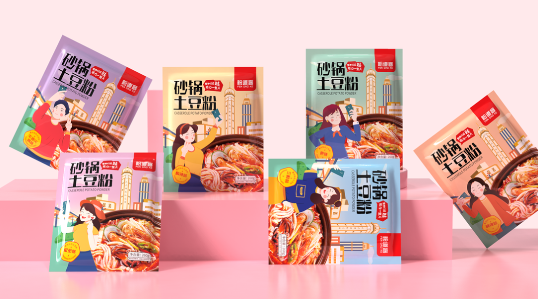 这样的速食面条包装设计,有点酷