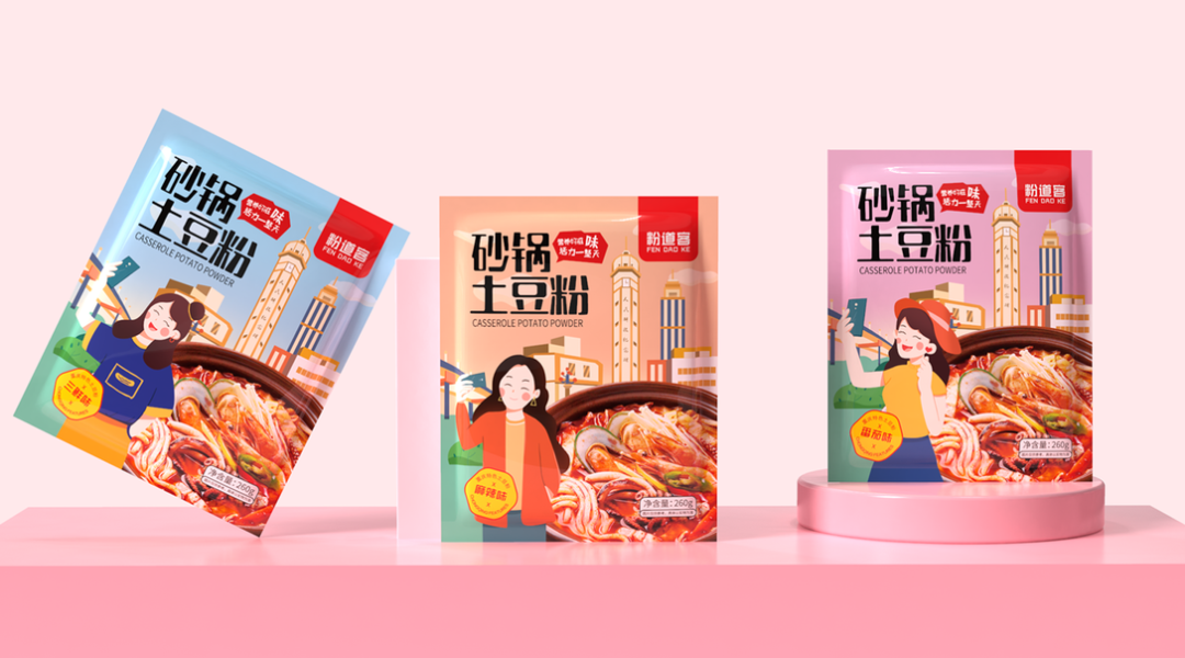 这样的速食面条包装设计,有点酷