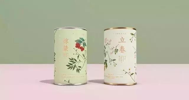 清新色彩的插畫(huà)茶葉罐包裝，茶喝完了還可另作他用