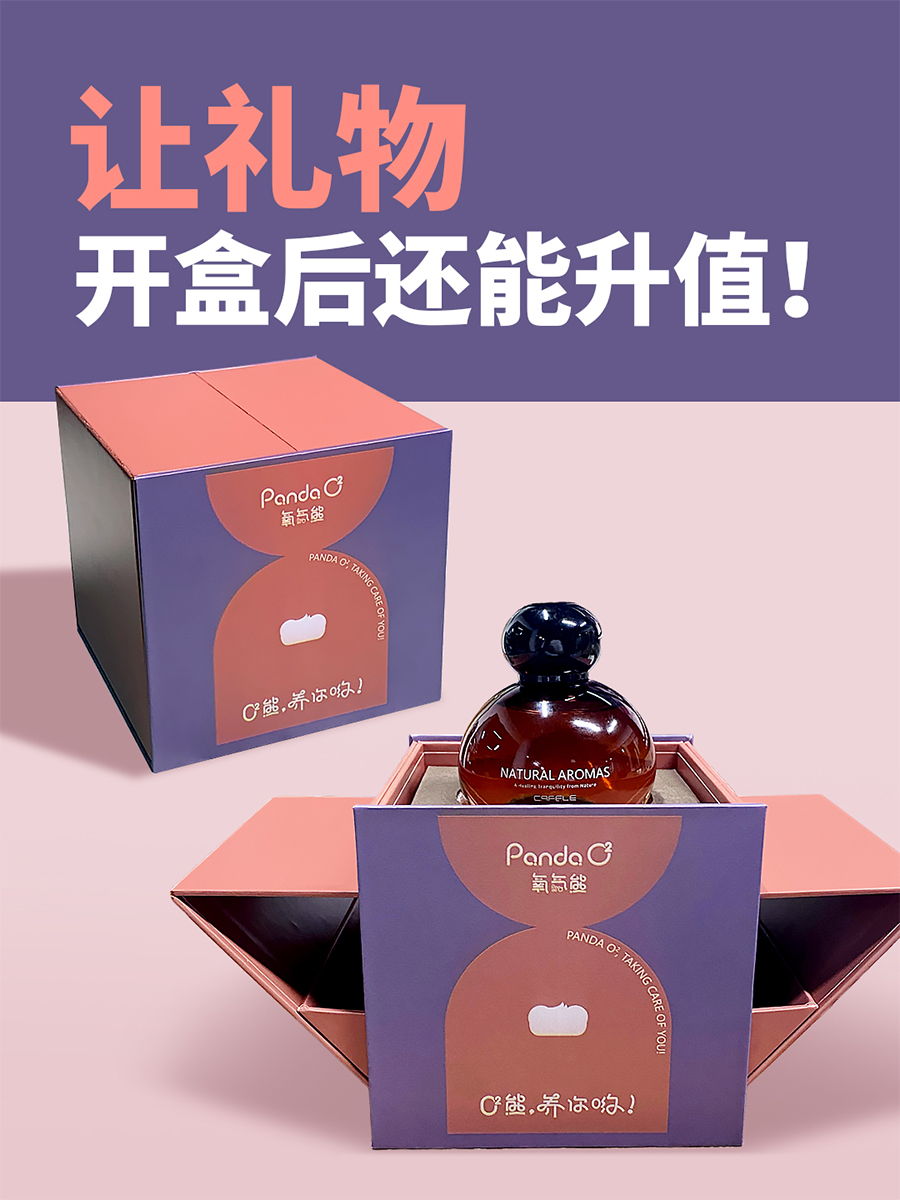 高級香氛禮盒，滑蓋升降自成展臺